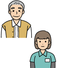患者さんとヘルパー