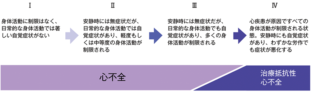 NYHA心機能分類による心不全の評価